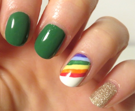 St. Patrick's Day nail art